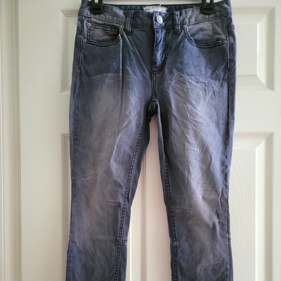 Free People Pants - Free People Gray Velvet feel Back Zip Pants size 27